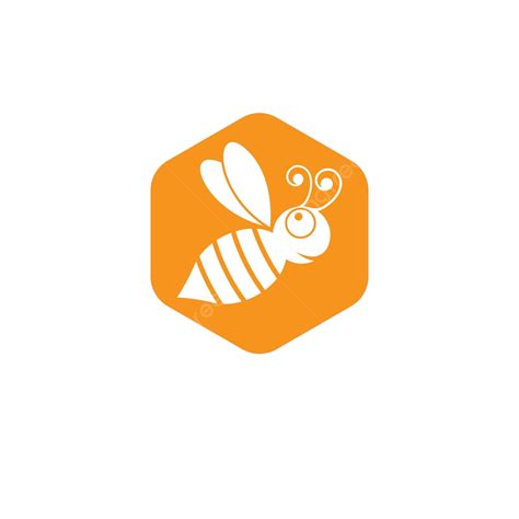 Abeja Logo Vector Icono Ilustración Ojos Cucharón Insecto Vector Png