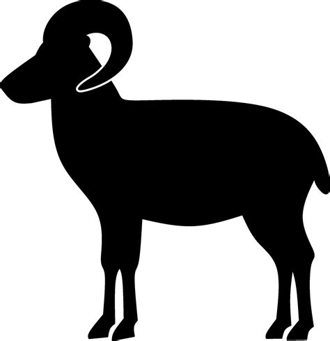 Ram Icon Vector Illustration Silhouette Ram Sheep Icon For Livestock