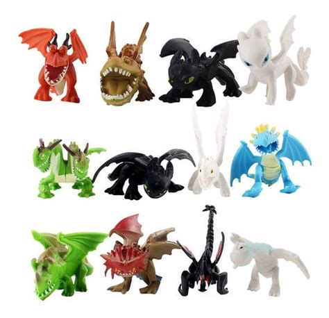 12pcs How to Train Your Dragon Figure Night Fury Toothless 3 Figures ...