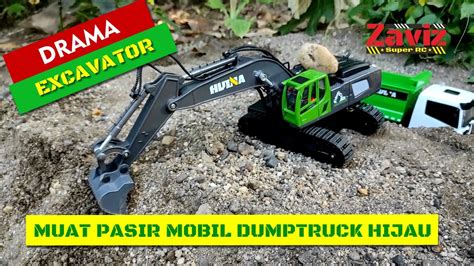 Zaviz Super Rc Drama Excavator Huina Ch Muat Pasir Mobil Dump