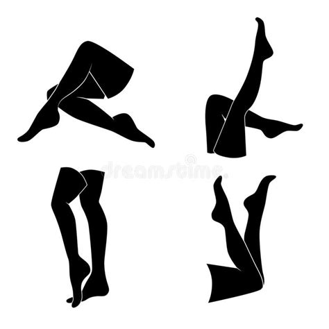 Woman Legs In Attractive Pose Vector Art Legs Icon On White