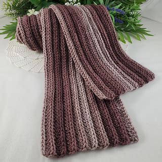 Ravelry Just For Him Classic Ribbed Scarf Pattern By Rhondda Mol