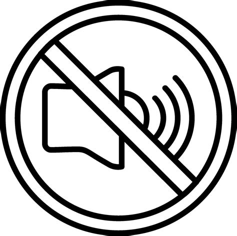 No Sound Line Icon Vector Art At Vecteezy