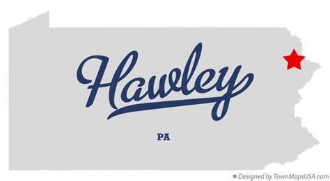 Map of Hawley, PA, Pennsylvania