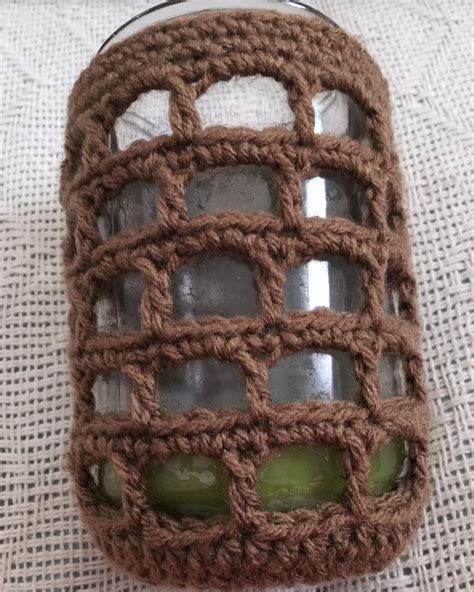 Crochet Cozy Pattern Candle Holder Pdf Cozy Pattern Pattern Etsy