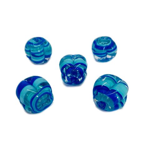 Pitanga De Murano Gg Transparente Turquesa E Azul Bic Magnatos Bijoux