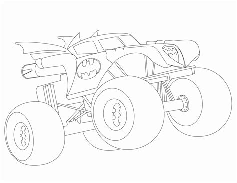 Batman Monster Truck Coloring Pages At Free