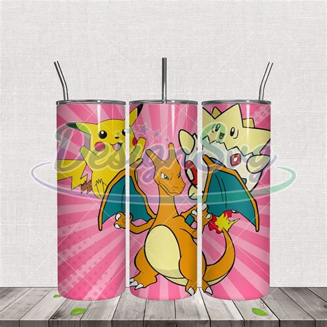 Pikachu Pokemon Skinny Tumbler Design Png Designsvg