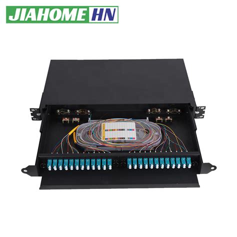 Ftth 19 Inch 1u Odf Sliding Patch Panel Fiber Optic 48 Ports Terminal Box Hunan Jiahome