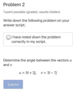 Solved Problem 2 1 Point Possible Graded Results Hidden Chegg