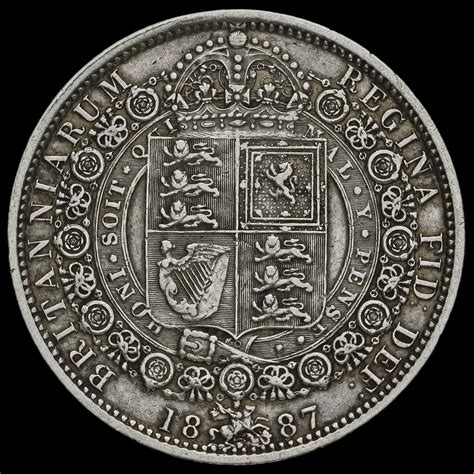 Queen Victoria Jubilee Head Silver Half Crown Gvf Aef