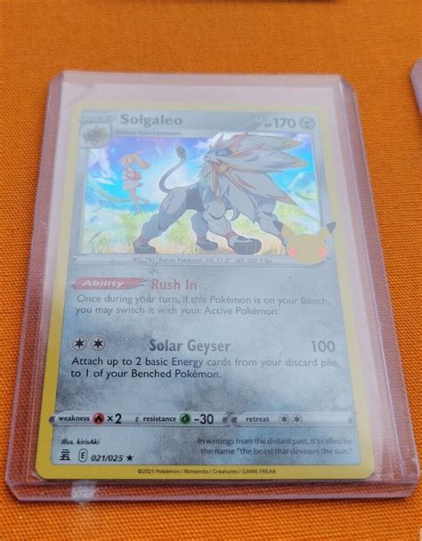 Pok Mon Tcg Solgaleo Th Celebrations Holo Rare Card Nm