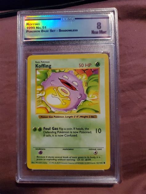 Pokémon TCG Koffing Base Set 51 102 Regular Shadowless Common for sale