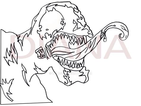 Venom Outline By L0lage On Deviantart