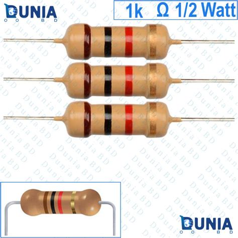 K Ohm Watt Half Watt Resistor K Kohms Ohms K