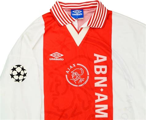 Umbro 1995-96 Ajax Match Worn Champions League Home Shirt | Vintage Football Shirts | Football ...