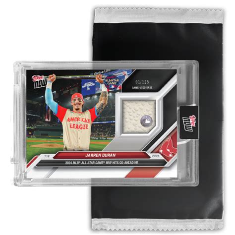 Game Used Base Relic To Or Lower Jarren Duran Mlb Topps