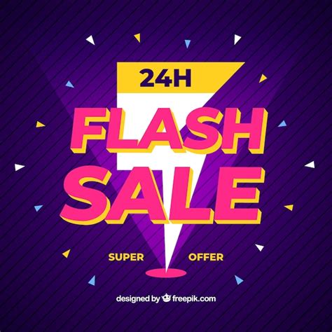 Free Vector Flash Sale Background With Flat Style