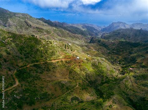 Aerial Photos Of Serra De Malagueta In Santiago Island Cabo Verde