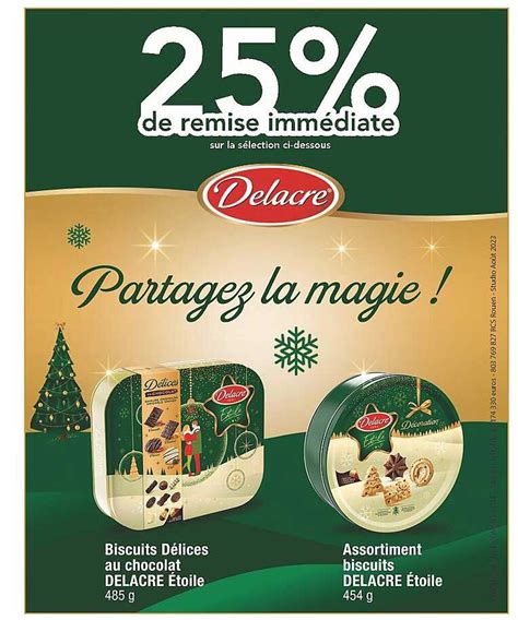 Promo Biscuit Délices Au Chocolat Delacre étoile Assortiment Biscuits