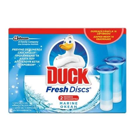 DUCK FRESH DISCS MARINE WC гел ароматизатор диск за тоалетна х 12 бр 2