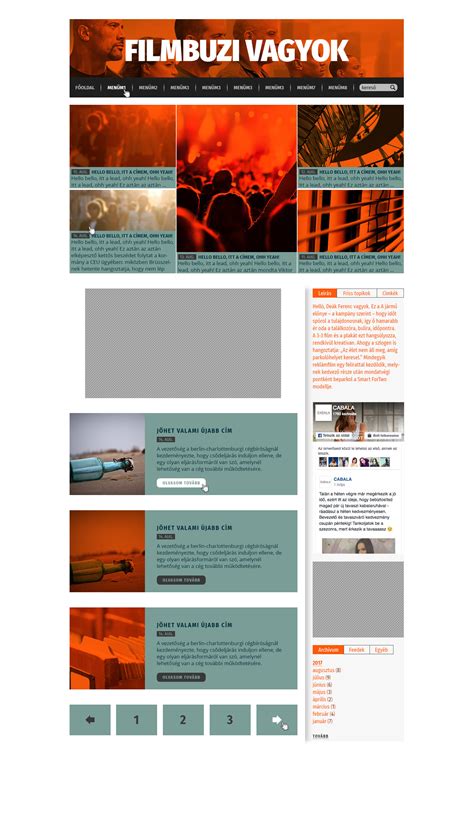 Blog templates on Behance