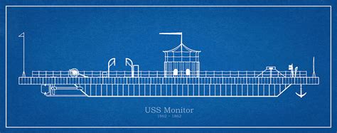 USS Monitor ship plans #9 Drawing by StockPhotosArt Com - Pixels