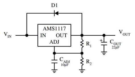 AMS1117 1A Low Dropout Voltage Regulator: Datasheet, 3.3 V Regulators ...