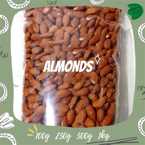 Roasted Whole Almonds 250g 500g 1kg Lazada PH