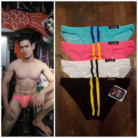 กางเกงในชาย Spandex Bikini รนสองแถบกลาง Shopee Thailand