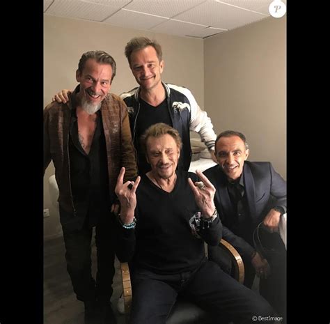 Florent Pagny David Hallyday Johnny Hallyday Et Nikos Aliagas Dans La