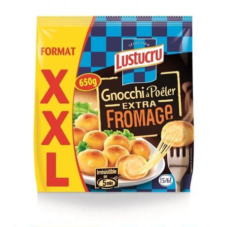 Lustucru gnocchi à poêler extra fromage XXL 650g