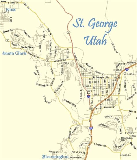 St George Utah Saint George In Southwestern Utah Las Vegas Maps