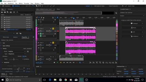 Audition How To Stretch The Time Of Your Clips In Adobe Audition