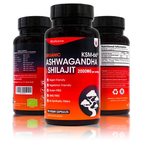 Organic Ashwagandha Ksm 66 And Shilajit 1000mg Of Ashwagandha Ksm 66 And