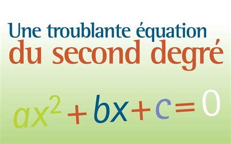 R Soudre Equations Du Second Degr