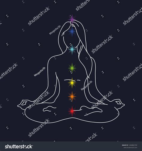 Woman Yoga Pose Lotus Position Silhouette Stock Vector Royalty Free