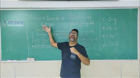 Cursinho Decerto Prof Elifaz Sistema De Equa Es Do Grau Youtube