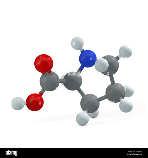 Proline Molecule Illustration Stock Photo Alamy