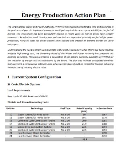 Free 10 Production Action Plan Samples [ Sustainable Consumption Development ]