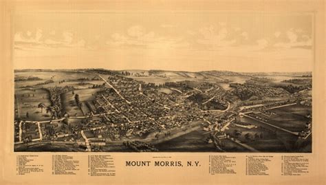 Map 1893 Map Mount Morris N.Y. Map Subjects: Mount Morris - Etsy