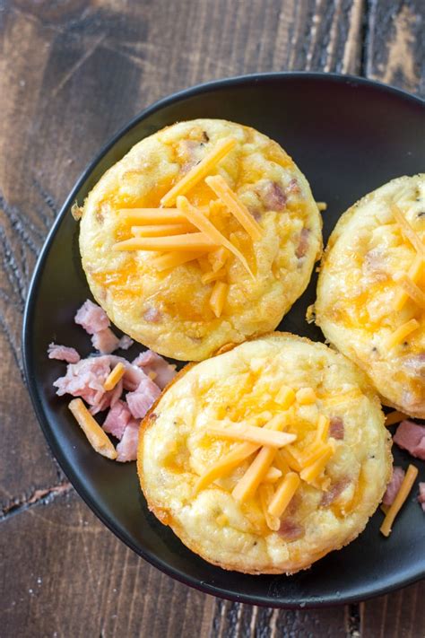 Keto Egg Muffins Recipe Ham Cheese Maebells