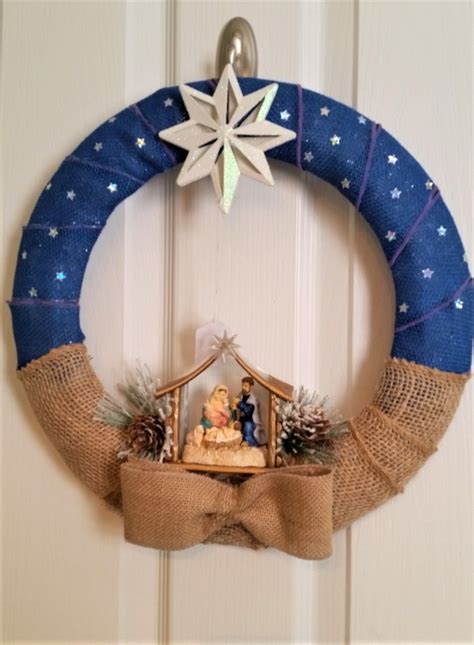 Nativity Wreath Whimsy Wreath Wreaths Christmas Decorations