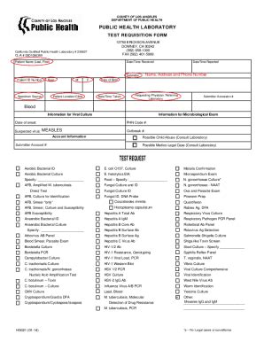 Fillable Online Publichealth Lacounty Specimen Source Fax Email Print