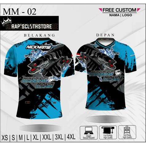 Jual Kaos Mancing Mania Keren Jersey Mancing Mania Custom Shopee