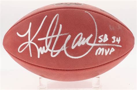 Kurt Warner Signed Super Bowl XXXIV Authentic Football Inscribed "SB 34 ...