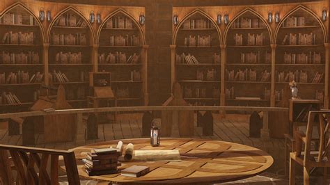 3d Model Medieval Library Model Pack Rustic Vr Ar Low Poly Cgtrader