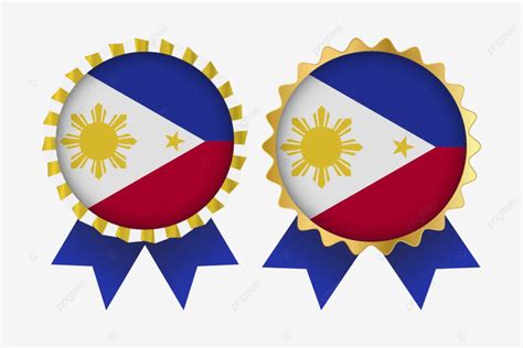 Vector Medal Set Designs Of Philippines Template Badge Design Medal