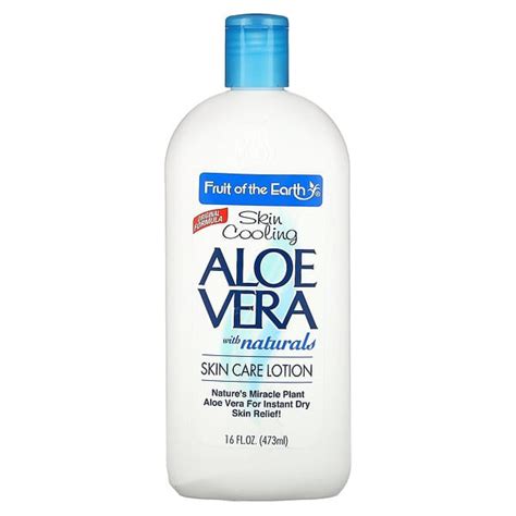 Fruit Of The Earth Skin Care Lotion Aloe Vera With Naturals 16 Fl Oz 473 Ml