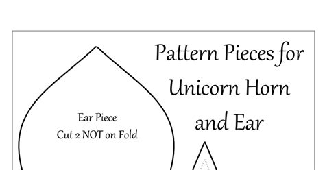 Unicorn Horn And Ears Template